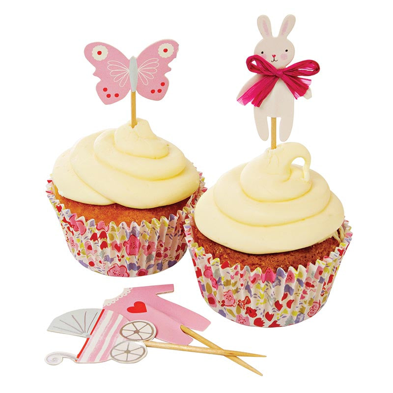 Muffinsformer Kit Baby Shop Rosa 48 deler