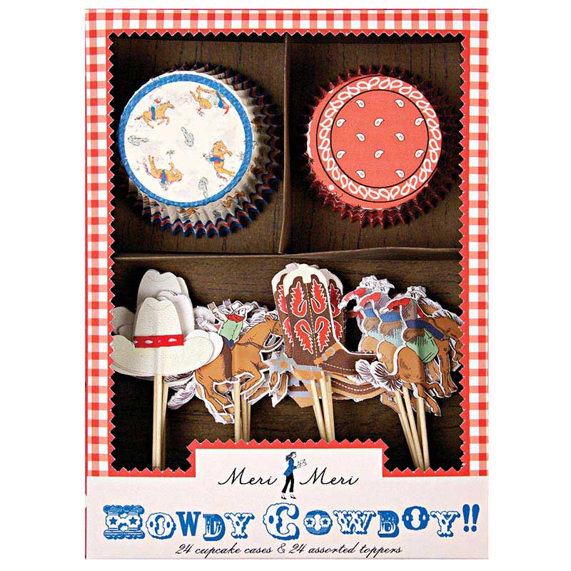 Howdy Cowboy Muffinsformer Kit 48 stk.