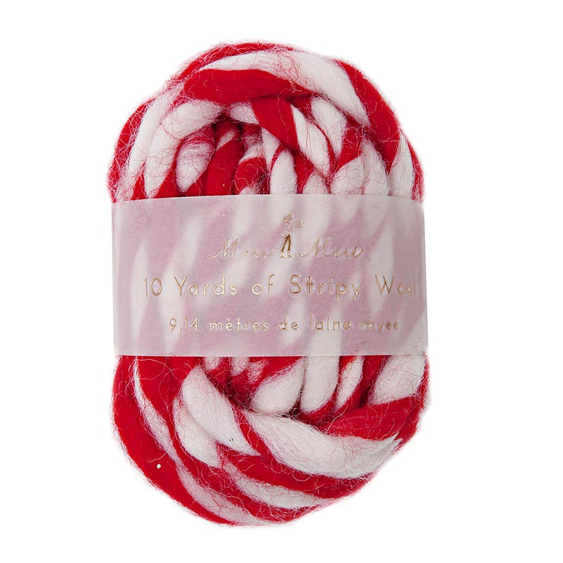Pakkebånd Rød/Hvit Stripete Ull