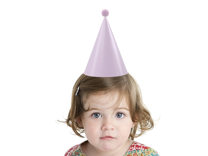 Partyhatter Lyserosa 6 stk