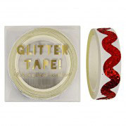 Glitter Tape Rød Sikk-sakk/Chevron