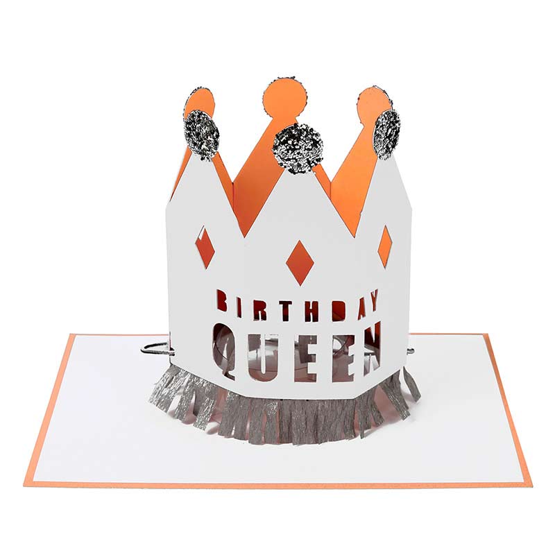 Bursdagskort Birthday Queen m. Krone