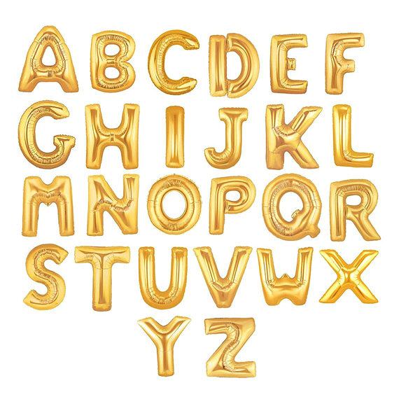 Bokstavballong Gull 41cm