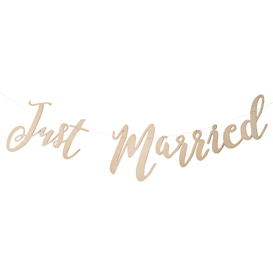 Just Married Banner Trebokstaver