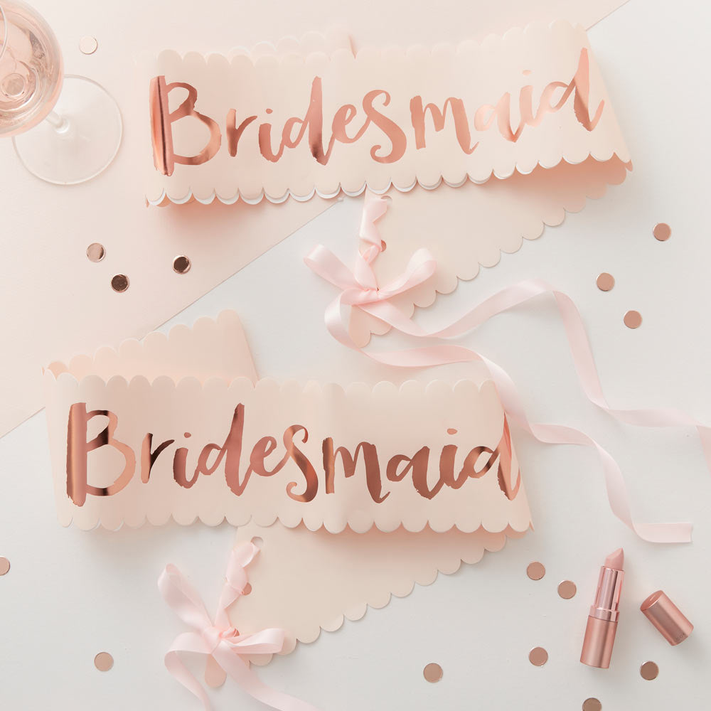 Team Bride Bridesmaid Sash/Bånd 2 stk.