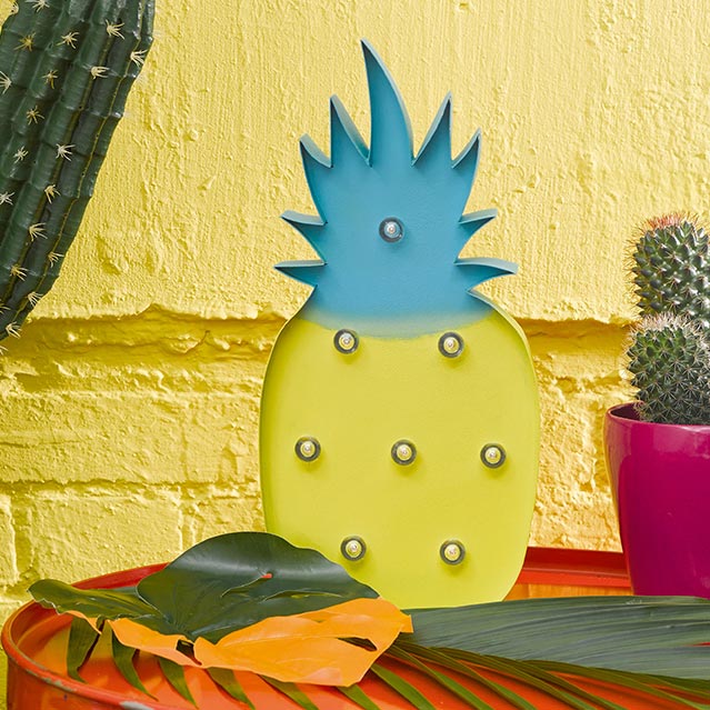 Ananas Lampe m. LED Lys