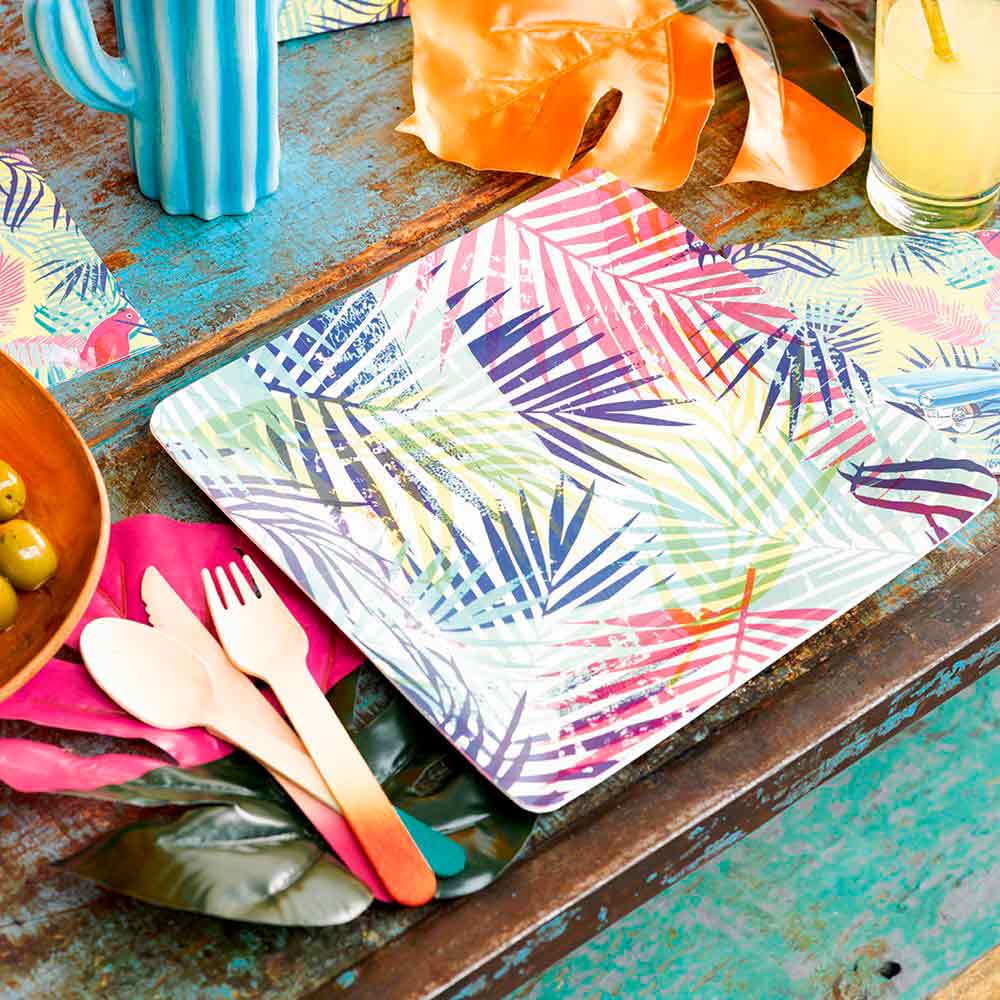 Firkantede Tallerkener Tropical Fiesta