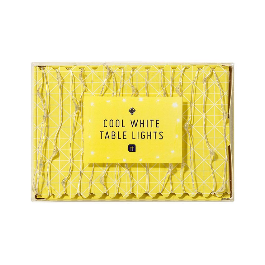 Lyslenke m. Hvite Lys Sølvtråd 3 m