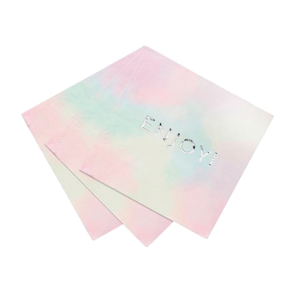 Servietter Enjoy! Pastell 16 stk.