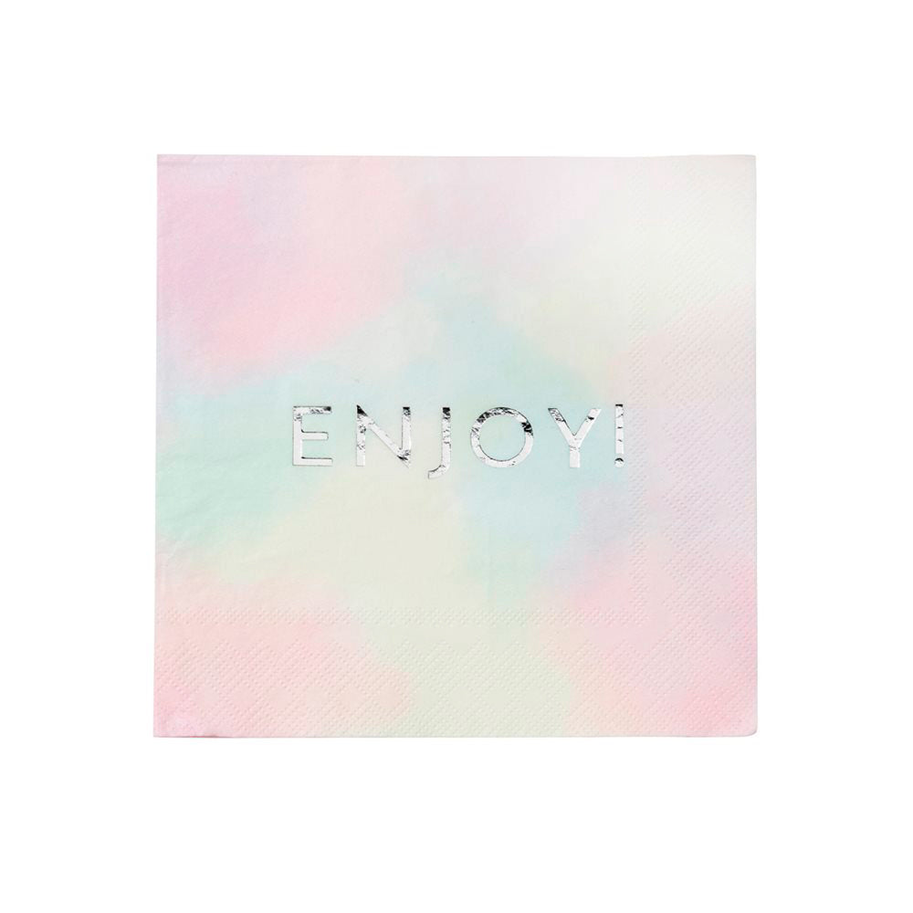 Servietter Enjoy! Pastell 16 stk.