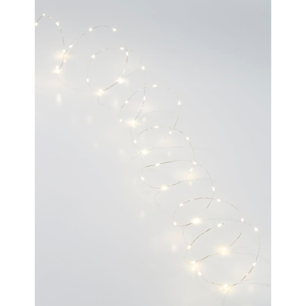 Lyslenke m. Hvite Lys Gulltråd 3 m