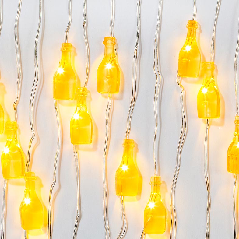 Proseccoflaske Lyslenke 30 LED 3 meter