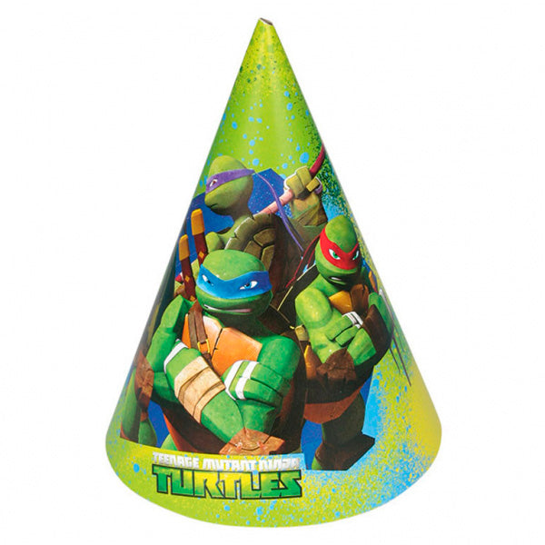 Turtles Partyhatter 6 stk