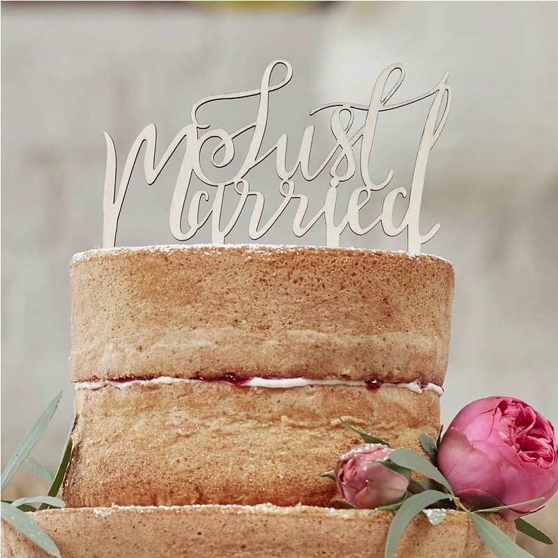 Just Married Kaketopper i Tre