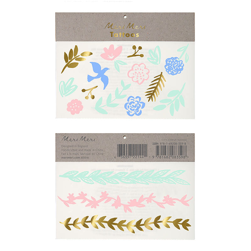 Botaniske Pastell Tatoveringer