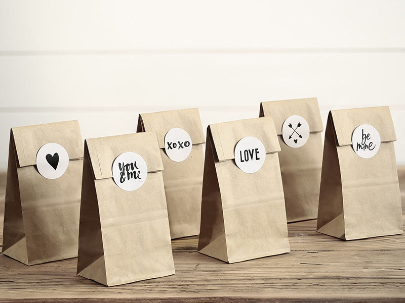 Papirpose m. Klistrelapper 6 stk.