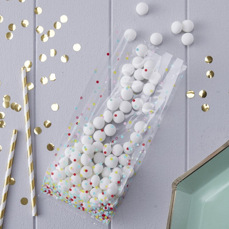 Godteposer Cellofan Dots 10 stk