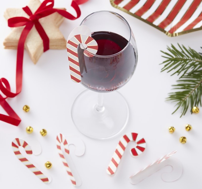 Polkagris Glassdekorasjon 10 stk.