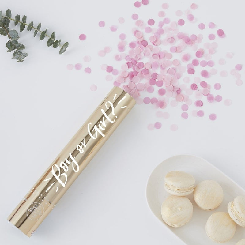 Stor Konfettikanon Rosa