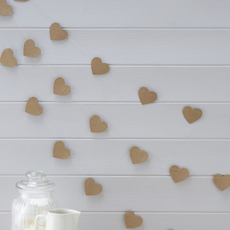 Bunting - Kraft Heart Garland