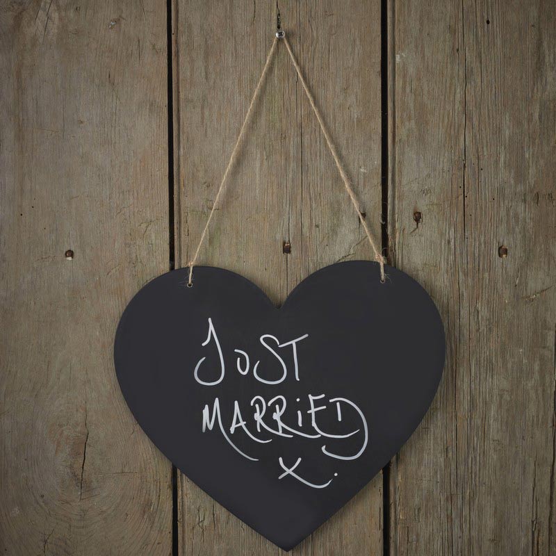 Wooden Sign - Chalboard - Heart