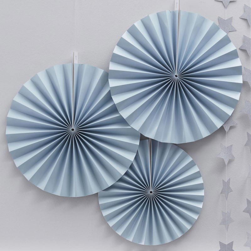 Fan Decorations - Blue