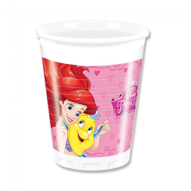 Disney Prinsesse Rosa Kopper 8 stk.