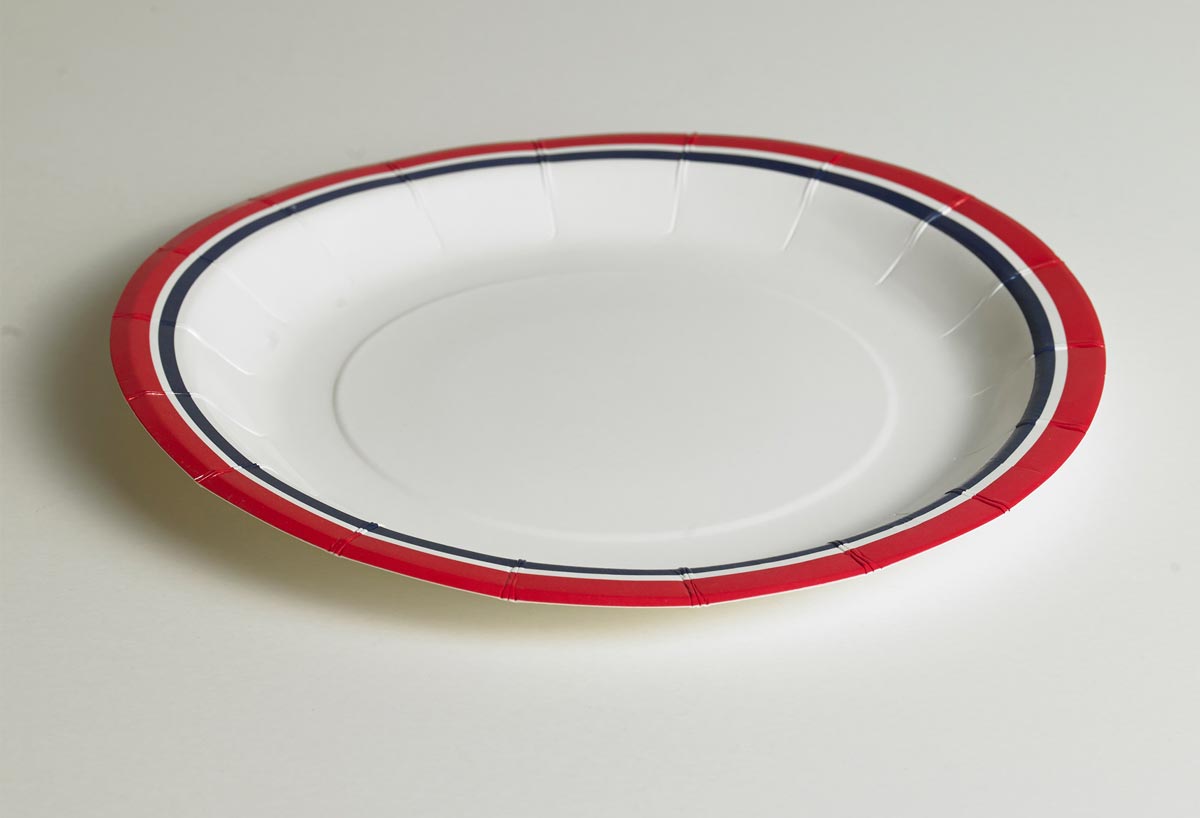 Tallerken Norsk Flagg 6 stk.