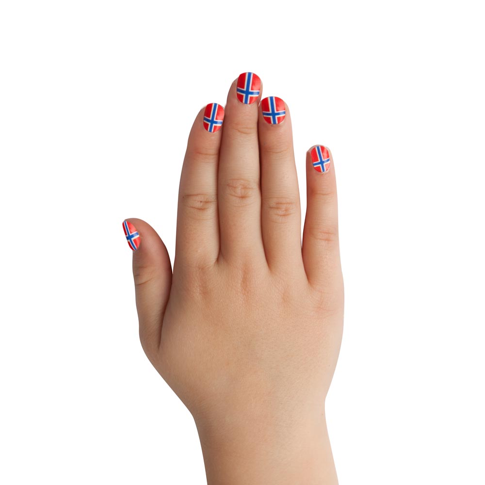 Neglestickers Norsk Flagg