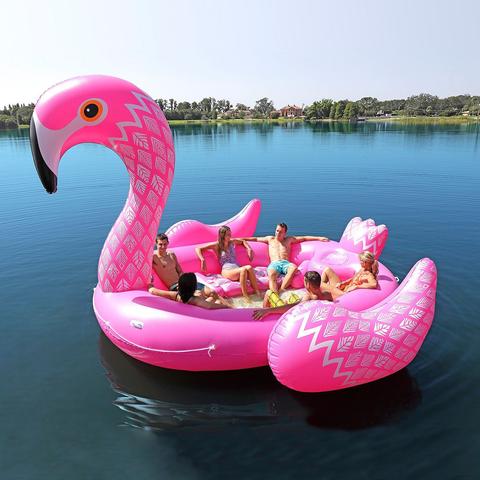 Gigantisk Flamingo Badeflåte 6 personer