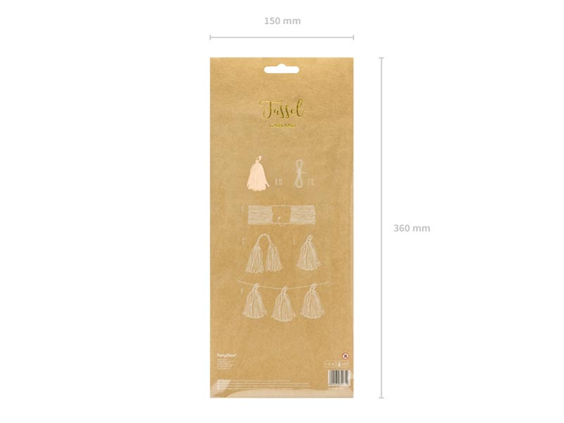 Tassel Girlander Rosegull 1,5 m