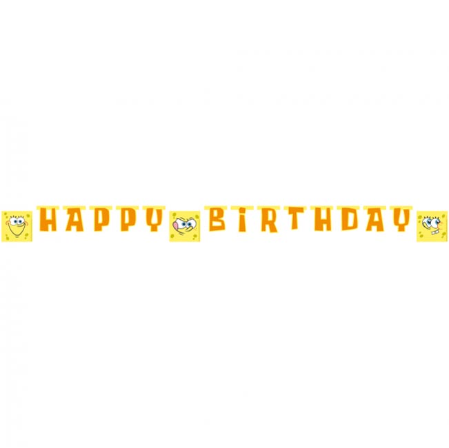 Svampebob Happy Birthday Banner
