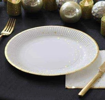 Tallerkener Gullstjerner 12 stk.