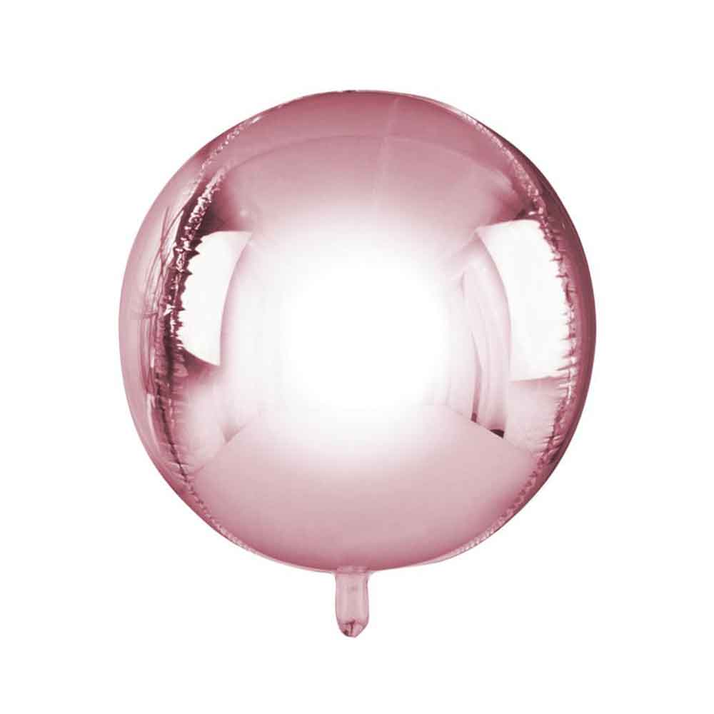 Metallisk Orb Ballong Rosegull 38 cm