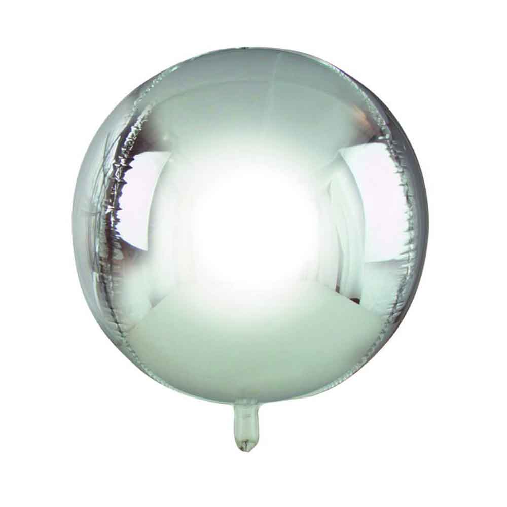 Metallisk Orb Ballong Sølv 38 cm