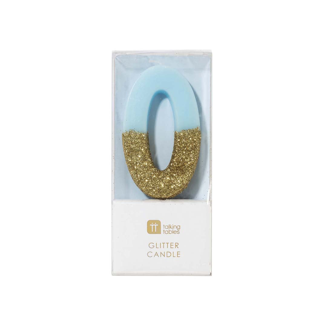 Kakelys Blå med Gullglitter - Velg ditt Tall