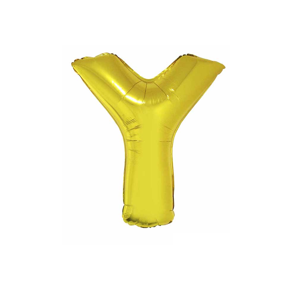 Bokstavballong Gull 102cm - Y