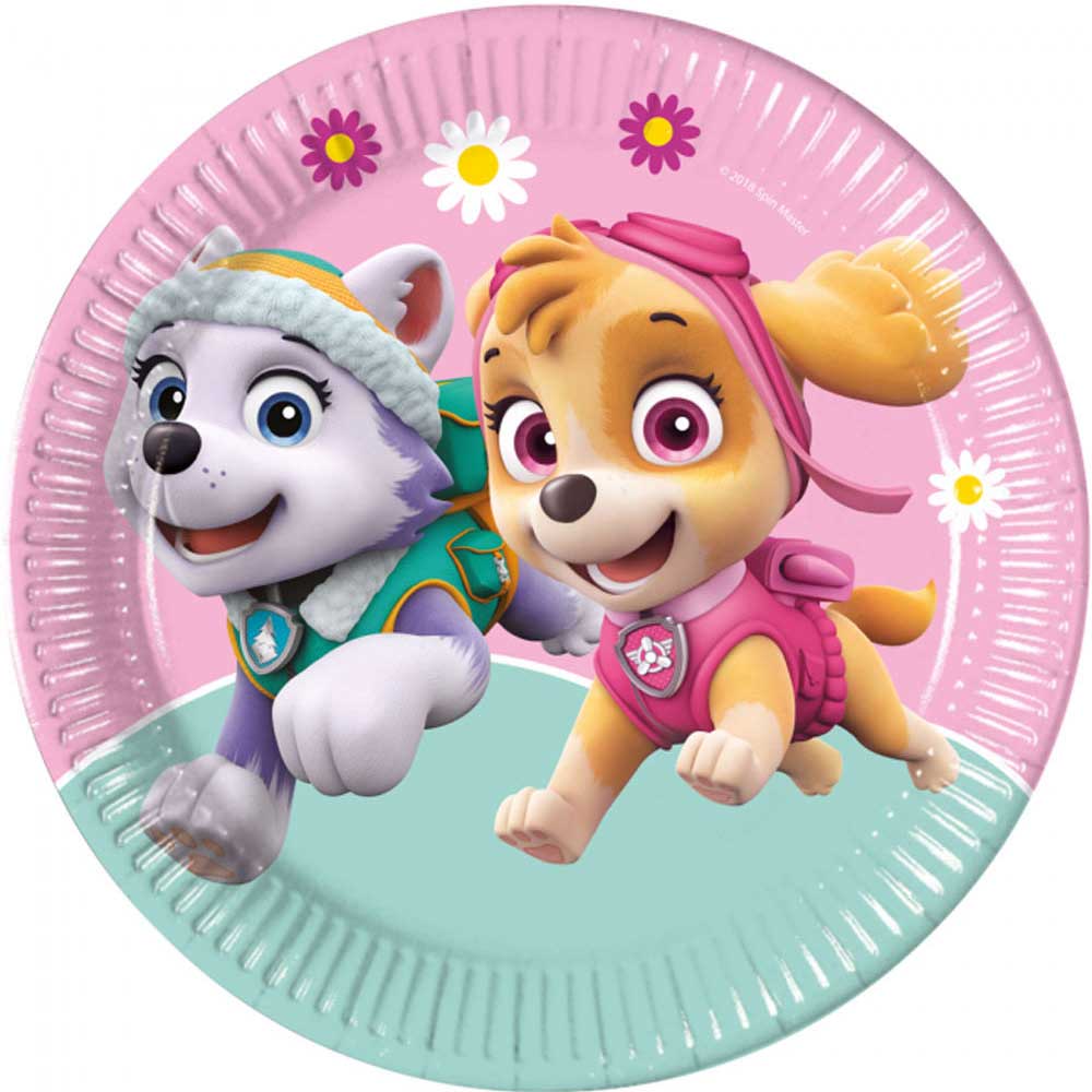 Paw Patrol Skye & Everest Tallerken 8 stk.