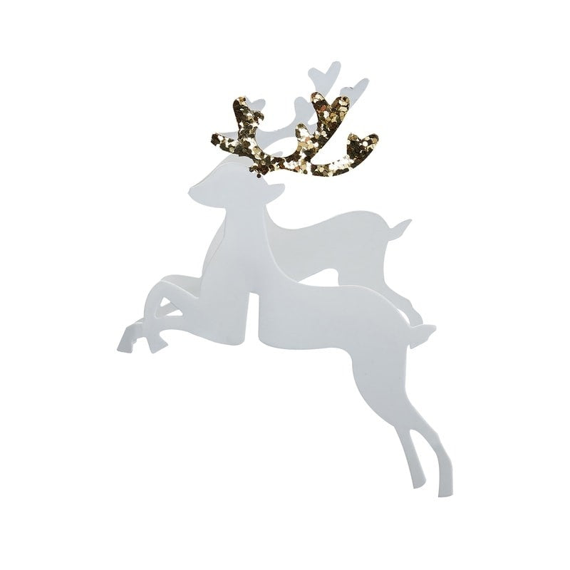Gold Christmas Reinsdyr Bordkort 10 stk.