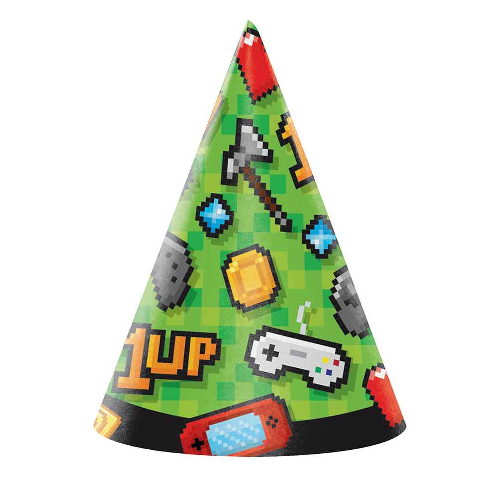 Gaming Party Partyhatter 8 stk.