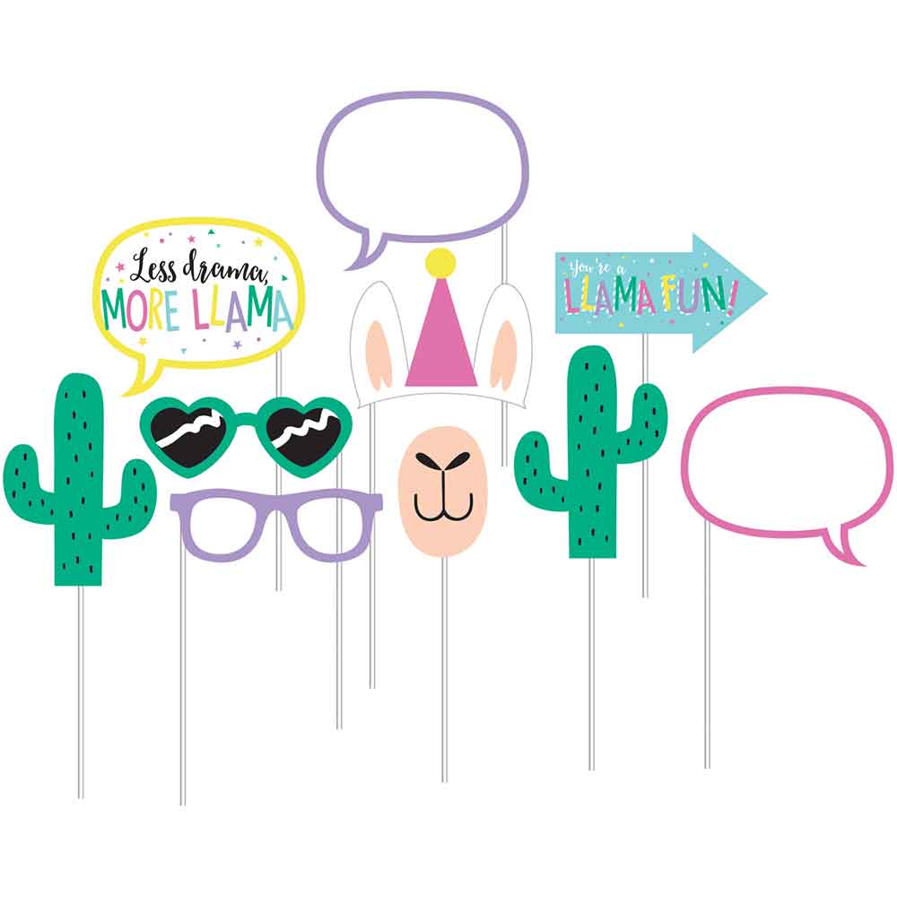 Lama Party Photo Booth Props