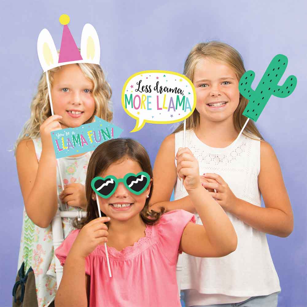 Lama Party Photo Booth Props