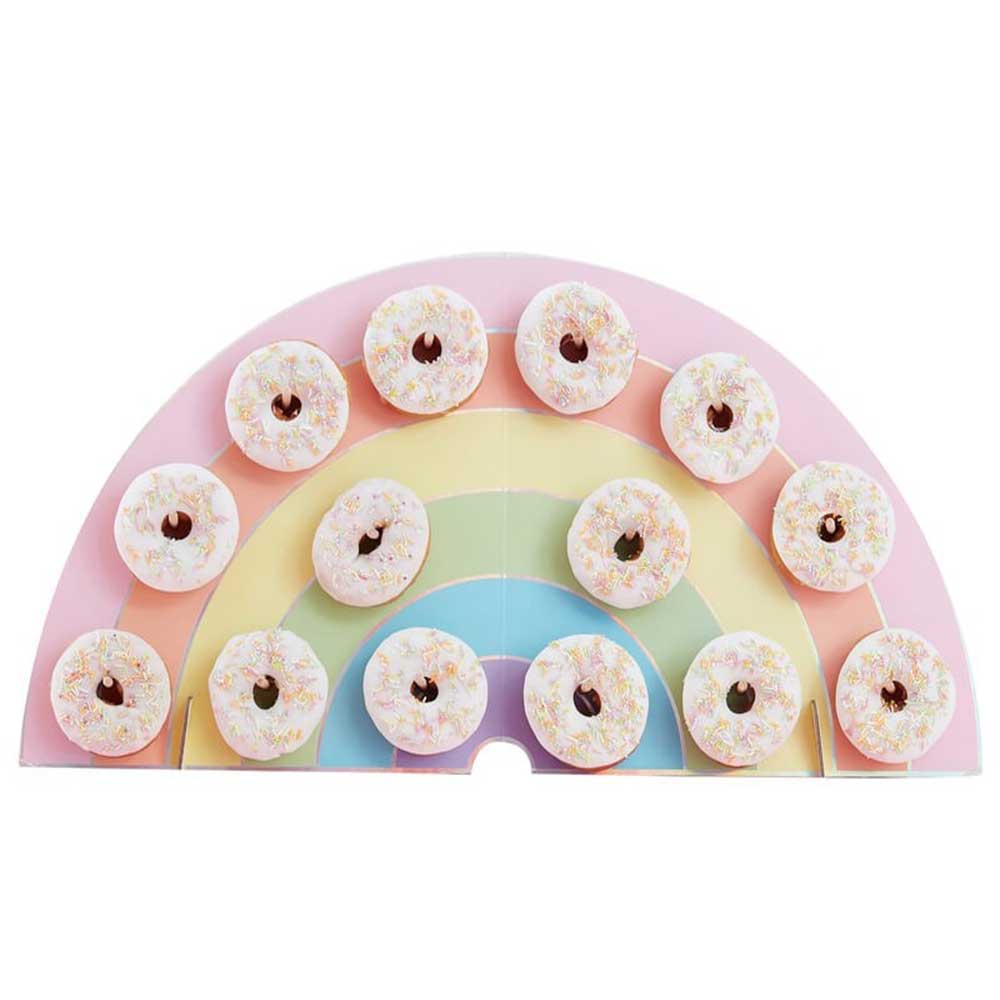 Donutvegg Regnbue Pastell