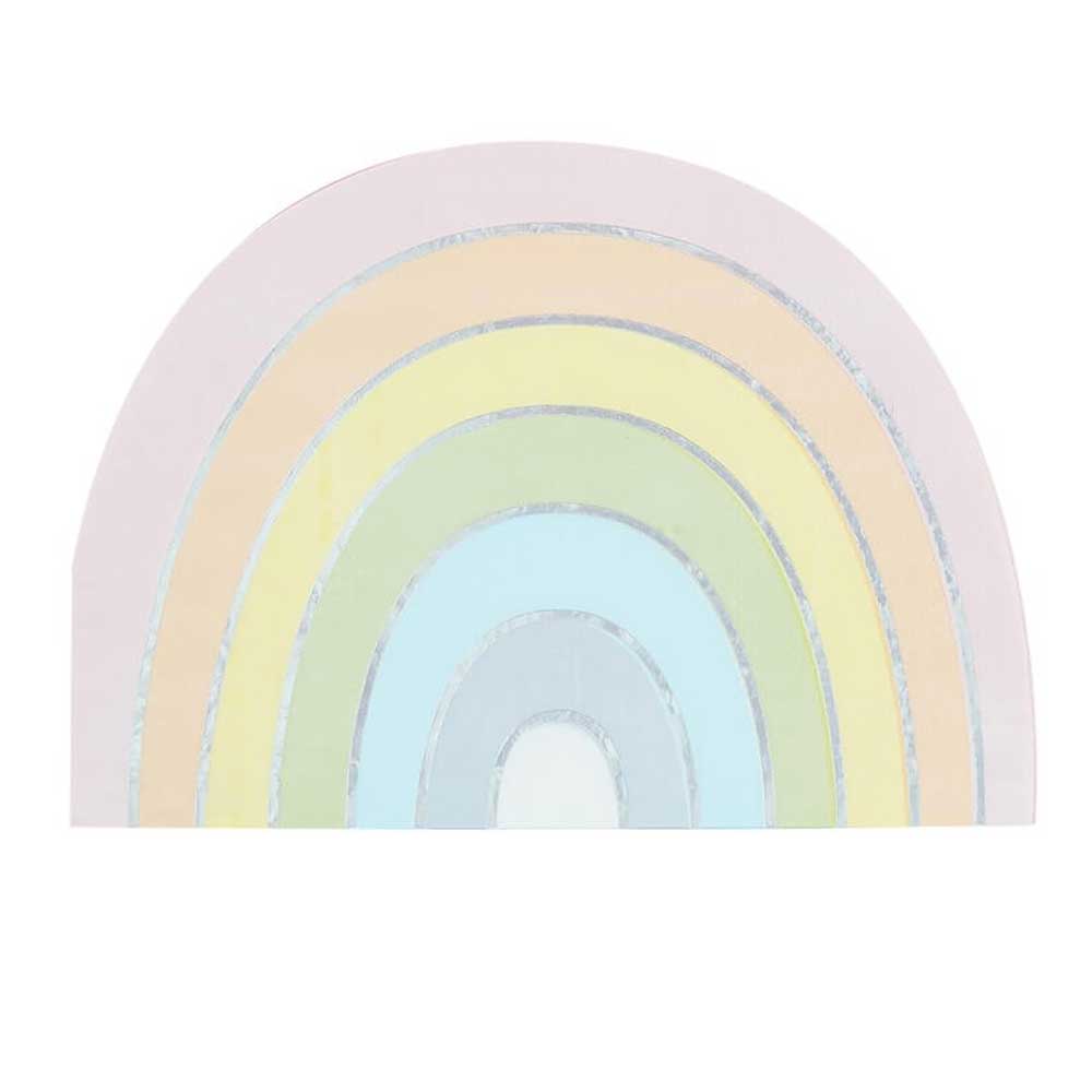 Regnbue Pastell Servietter 16 stk.