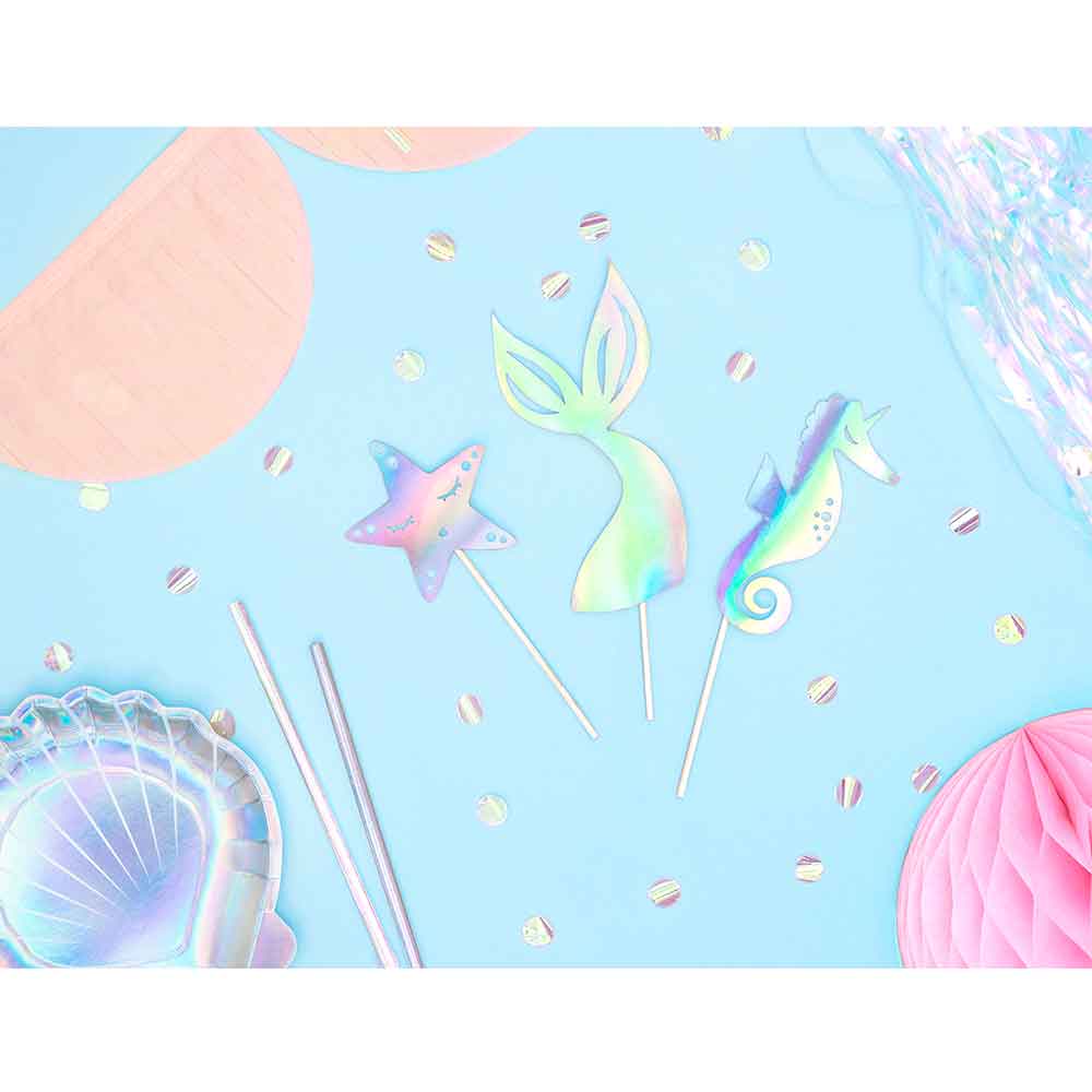 Havfrue Kaketopper 3 stk.