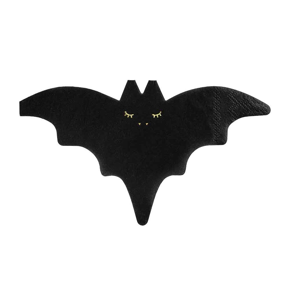 Flaggermus Servietter Sort 20 stk.