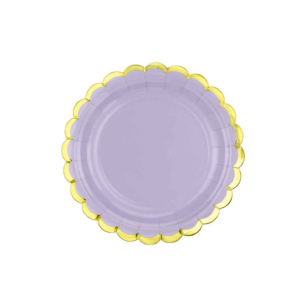 Tallerken Pastell Lilla 6 stk.