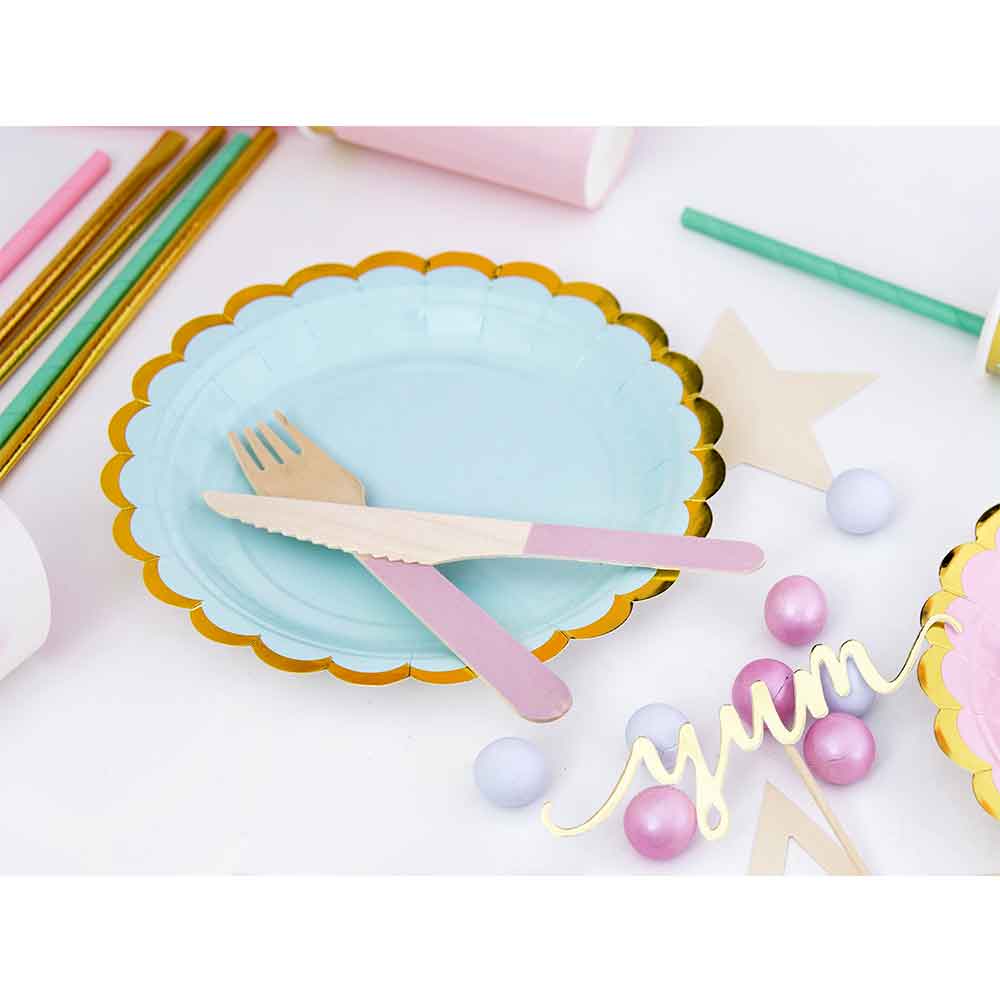 Tallerken Pastell Mint 6 stk.