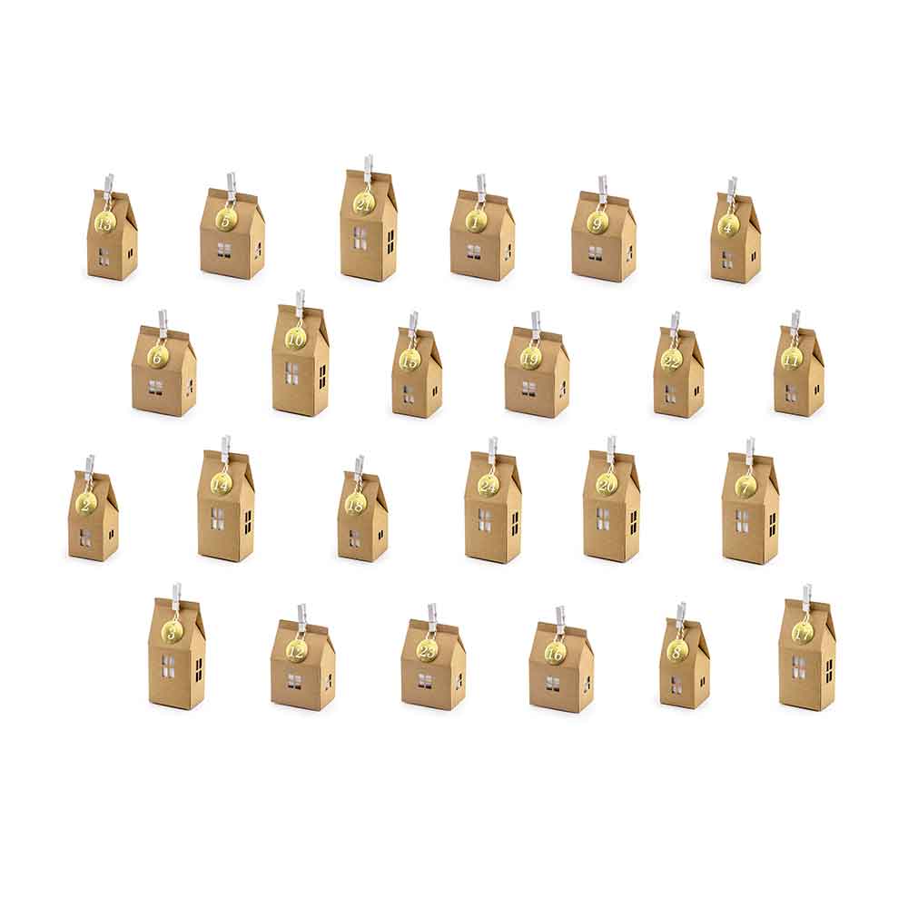 Advent Julekalender Hus 24 stk.