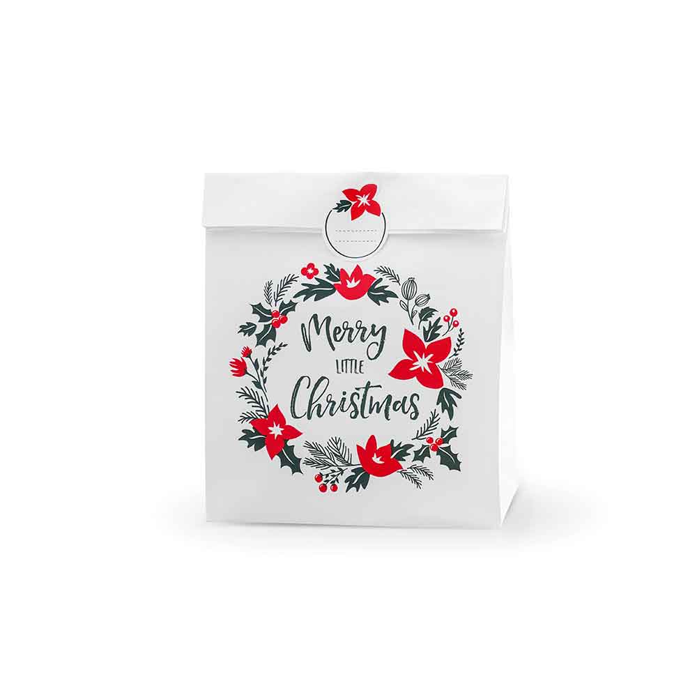 Gaveposer Merry Little Christmas Hvite 3 stk.